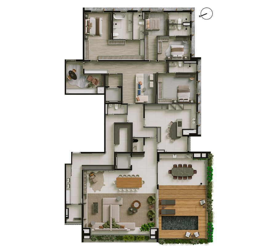 Planta penthouse Final 02 - Torre Manacá